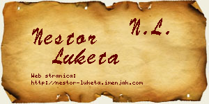 Nestor Luketa vizit kartica